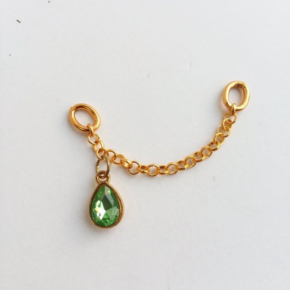 Green rhinestone shoe charm Roller Skate accessory chain charm - Picture 4 of 8